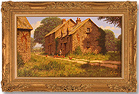 Edward Hersey, Original oil painting on canvas, Farm Scene Medium image. Click to enlarge