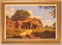 Edward Hersey, Original oil painting on canvas, Farm Scene Medium image. Click to enlarge