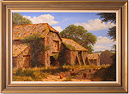 Edward Hersey, Original oil painting on canvas, Cotswolds Farm  Medium image. Click to enlarge