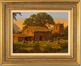 Edward Hersey, Original oil painting on canvas, Cotswolds Farm Medium image. Click to enlarge