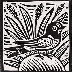Gerard Hobson, Original linocut print, Swallow