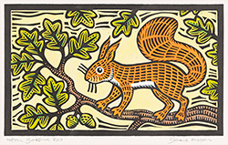 Gerard Hobson, Original linocut print, Yorkshire Red