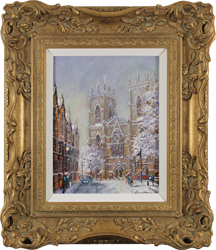 Gordon Lees, Original oil painting on panel, York Minster Medium image. Click to enlarge
