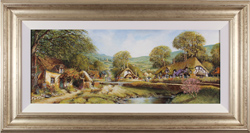 Gordon Lees, Original oil painting on panel, Spring Afternoon, The Cotswolds Medium image. Click to enlarge