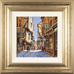 Gordon Lees, Original oil painting on panel, The Shambles, York Medium image. Click to enlarge