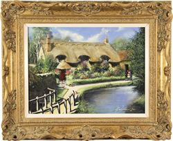 Gordon Lees, Original oil painting on canvas, Summer Colours in Thornton le Dale Medium image. Click to enlarge