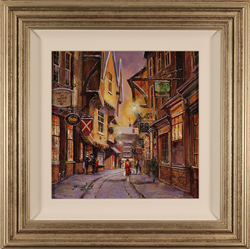 Gordon Lees, Original oil painting on panel, The Shambles, York Medium image. Click to enlarge