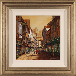 Gordon Lees, Original oil painting on panel, Low Petergate, York Medium image. Click to enlarge