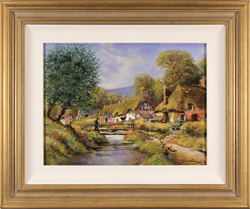 Gordon Lees, Original oil painting on panel, Summer Colours, Ebrington, The Cotswolds Medium image. Click to enlarge