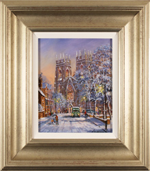 Gordon Lees, Original oil painting on panel, Winter Light, York Minster Medium image. Click to enlarge