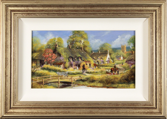 Gordon Lees, Original oil painting on panel, Spring Afternoon, The Cotswolds