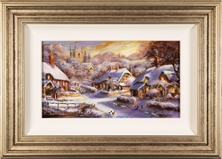 Gordon Lees, Original oil painting on panel, Village Lights, The Cotswolds Medium image. Click to enlarge