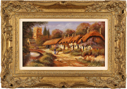 Gordon Lees, Original oil painting on canvas, Stanway, The Cotswolds Medium image. Click to enlarge