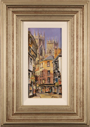 Gordon Lees, Original oil painting on panel, Low Petergate, York Medium image. Click to enlarge