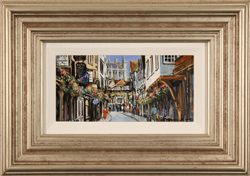 Gordon Lees, Original oil painting on panel, Stonegate, York Medium image. Click to enlarge