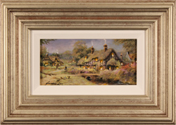 Gordon Lees, Original oil painting on panel, Cotswolds at Dusk Medium image. Click to enlarge