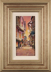 Gordon Lees, Original oil painting on panel, The Shambles, York Medium image. Click to enlarge