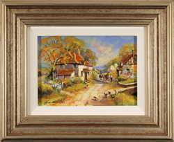 Gordon Lees, Original oil painting on panel, Down the Lane Medium image. Click to enlarge