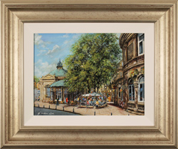 Gordon Lees, Original oil painting on panel, Café Days, Harrogate Medium image. Click to enlarge