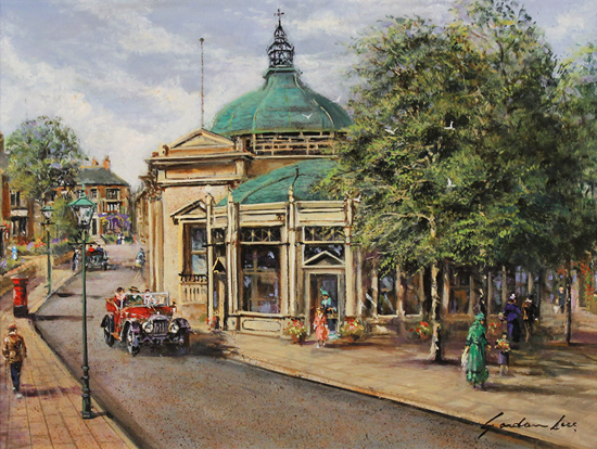 Gordon Lees, Original oil painting on panel, The Royal Pump Room, Harrogate No frame image. Click to enlarge