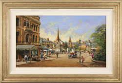 Gordon Lees, Original oil painting on panel, Old Station Square, Harrogate Medium image. Click to enlarge