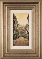 Gordon Lees, Original oil painting on panel, Stonegate, York Medium image. Click to enlarge