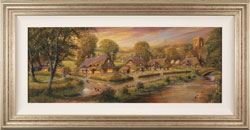 Gordon Lees, Original oil painting on panel, A Cotswolds Evensong Medium image. Click to enlarge