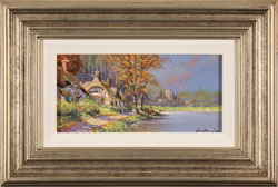 Gordon Lees, Original oil painting on panel, Waterside Cottage Medium image. Click to enlarge