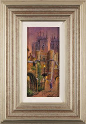 Gordon Lees, Original oil painting on panel, Dusk in York Medium image. Click to enlarge