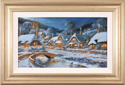 Gordon Lees, Original oil painting on panel, A Starry Cotswolds Eve Medium image. Click to enlarge