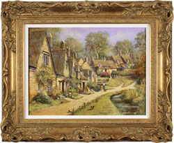 Gordon Lees, Original oil painting on panel, Arlington Row, The Cotswolds Medium image. Click to enlarge