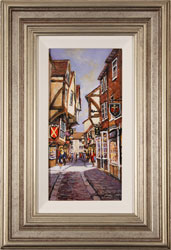 Gordon Lees, Original oil painting on panel, The Shambles, York Medium image. Click to enlarge