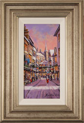 Gordon Lees, Original oil painting on panel, Stonegate, York Medium image. Click to enlarge