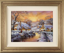 Gordon Lees, Original oil painting on panel, Freshly Fallen Snow, The Cotswolds Medium image. Click to enlarge