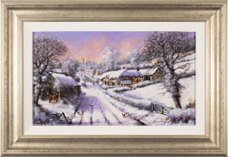Gordon Lees, Original oil painting on canvas, Fading Light of a Winter's Eve Medium image. Click to enlarge