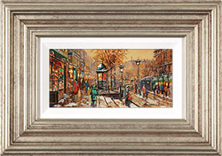 Gordon Lees, Original oil painting on panel, Wintry Promenade  Medium image. Click to enlarge