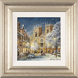 Gordon Lees, Original oil painting on panel, York Minster in Snow Medium image. Click to enlarge