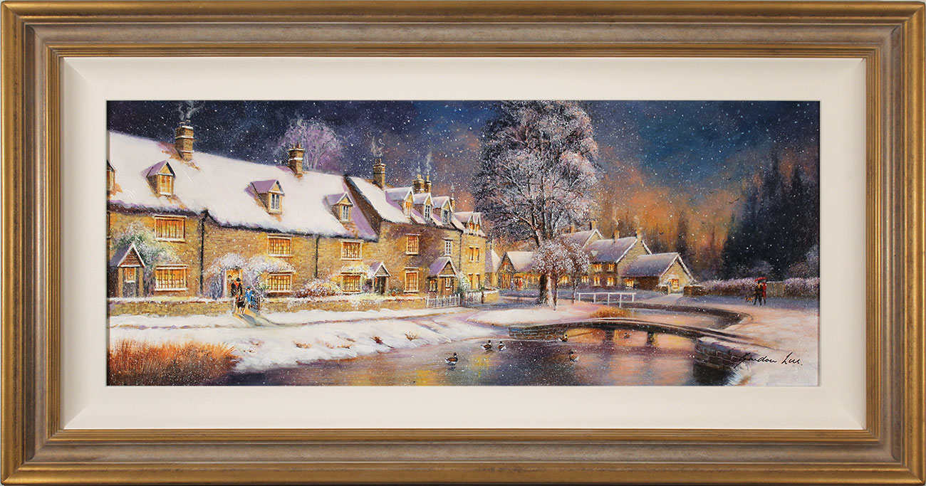 Gordon Lees, Original oil painting on panel, A Snowy Winter's Eve Click to enlarge