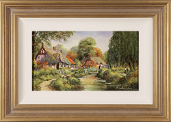 Gordon Lees, Original oil painting on panel, Wisteria and Willow Medium image. Click to enlarge