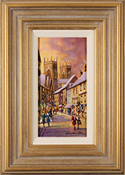 Gordon Lees, Original oil painting on panel, Low Petergate, York Medium image. Click to enlarge