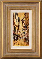 Gordon Lees, Original oil painting on panel, The Shambles, York Medium image. Click to enlarge