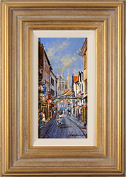 Gordon Lees, Original oil painting on panel, Stonegate, York Medium image. Click to enlarge