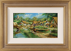 Gordon Lees, Original oil painting on panel, A Fine Ride, The Cotswolds Medium image. Click to enlarge