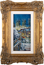 Gordon Lees, Original oil painting on panel, The City Walls, York Medium image. Click to enlarge