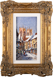 Gordon Lees, Original oil painting on panel, Low Petergate, York