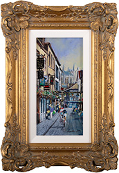 Gordon Lees, Original oil painting on panel, Stonegate, York Medium image. Click to enlarge