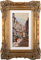Gordon Lees, Original oil painting on panel, Spring Morning, Low Petergate, York Medium image. Click to enlarge