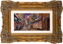 Gordon Lees, Original oil painting on panel, The Shambles, York