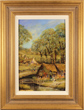 Gordon Lees, Original oil painting on panel, Summer in Upper Slaughter, The Cotswolds Medium image. Click to enlarge
