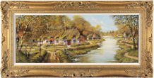 Gordon Lees, Original oil painting on panel, Down by the River, The Cotswolds Medium image. Click to enlarge
